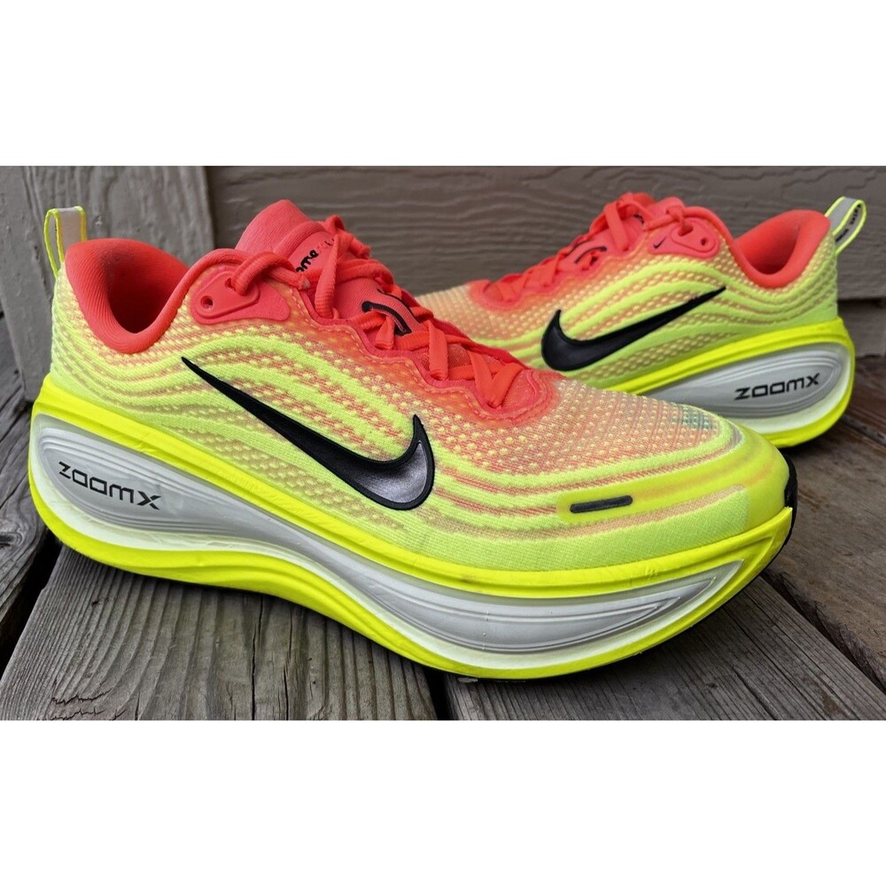 Nike Vomero Plus Women's 10 Running Shoes Bright Mango/Metallic Dark Grey/Volt